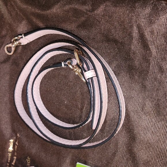 Kate Spade Pink Leather Top Handle Handbag with shoulder strap, matching wallet. - Picture 4 of 10